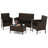 Rintaro 4 - Person Patio Conversation Set with Cushions-1464975483