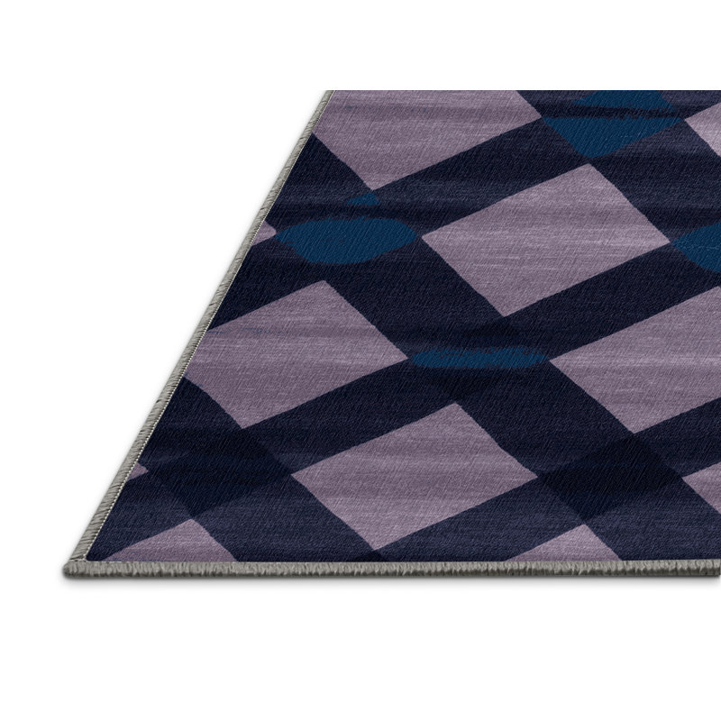 Tapis rose lavable à la machine, Rectangle 7 pi x 9 pi