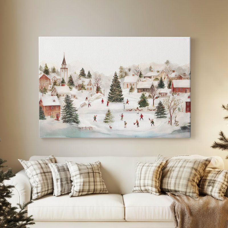 Snowige Manger Square - Toile tendue avec châssis de qualité supérieure, H 18 po x l 12 po