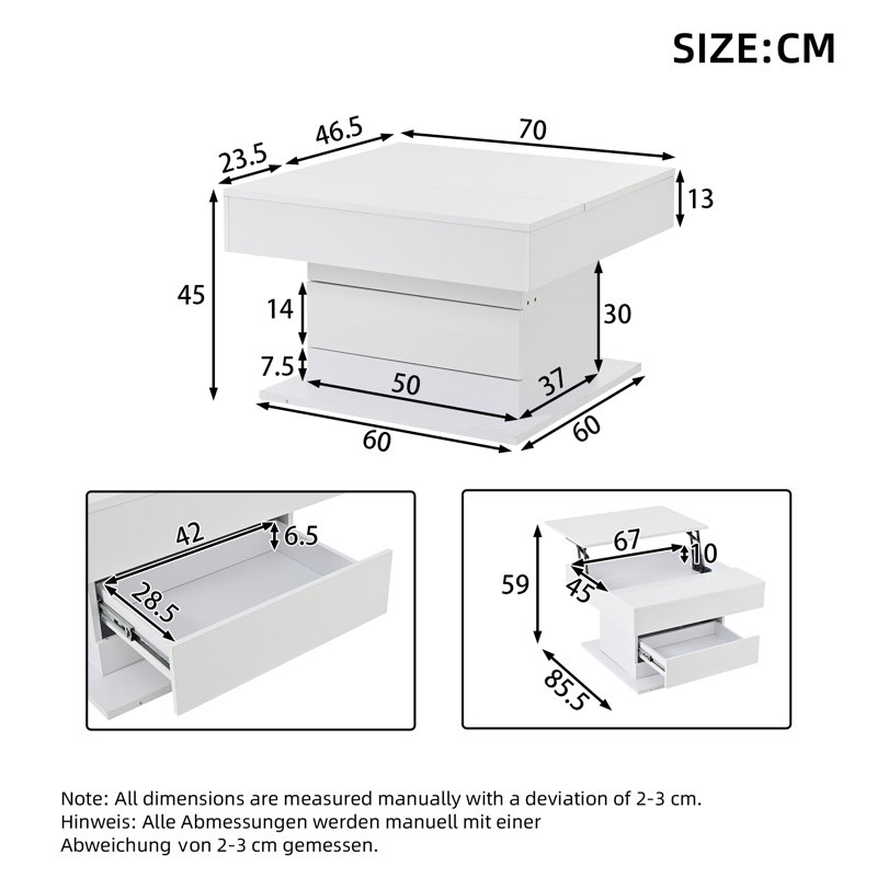 Lift Top Coffee Table with Storage