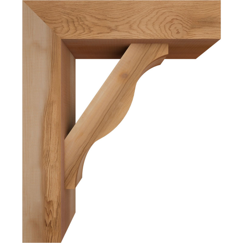 Funston Block Offset Brace Bracket, 22 x 18, 5 1/2"W Western Red Cedar (Smooth)