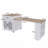 80-Inch Expandable Kitchen Island Dining Table Solid Wood Grain Countertop Power Outlet Mobile Storage Cart Cabinet -365527526