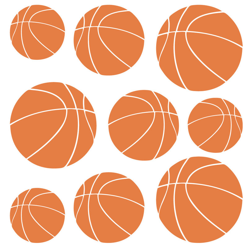 Sports Non-Wall Damaging Wall Decal, 30" H x 30" W x 0.01" D, Persimmon