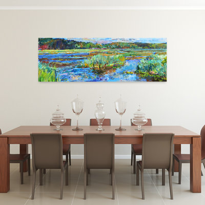 Vibrant Marsh Landscape Colorful Peaceful Serene Landscape Nature Wall Art