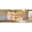 Lit superposé grand sur grand avec tablettes de rangement et ports USB, couleur bois-775852760