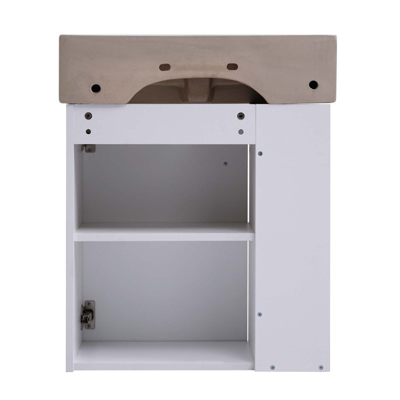 Modern Floating Bathroom Vanity With Ceramic Basin