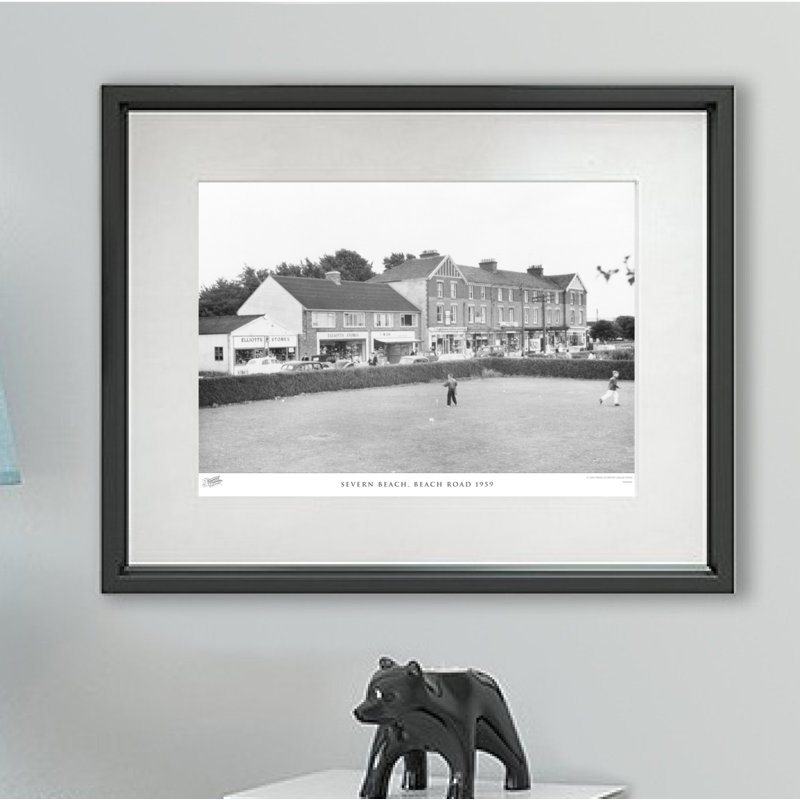 Severn Beach, Beach Road 1959 - Single Picture Frame Print, 28cm H X 36cm W x 2cm D