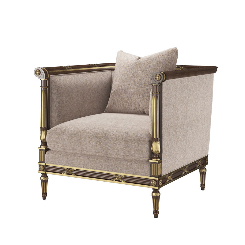 The Regent's Visit  Accent Chair, Merino Porcelain (Performance fabric) 1360-96