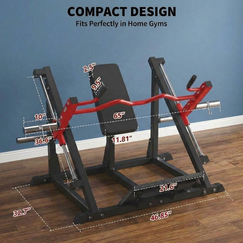 Machine linéaire à chargement par plaque pour la gymnastique à domicile, équipement de musculation du haut du corps avec rail fixe