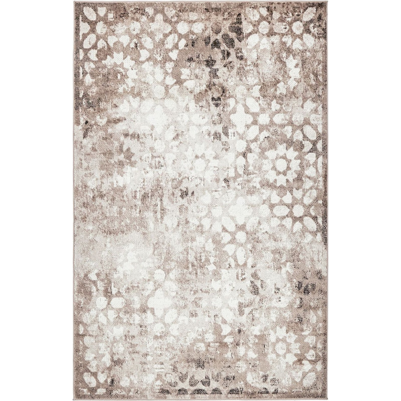 Tapis à motif oriental brun Ahron, Rectangle 2 pi 2 po x 3 pi