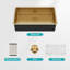 Évier de cuisine encastrable doré encastrable 32 po x 19 po x 10 po