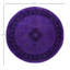 Huckaby One-of-a-Kind 8' 7" X 8' 9" Round Wool Area Rug Purple