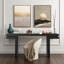 66" Extra Wide Minimalist Console Table – Real Wood Veneered Multi-functional Sofa/entryway Table, Black-890283948