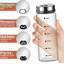 Large Glass Salt and Pepper Shaker Set with 4 Interchangeable Lids for Multi-Spice Kitchen BBQ Camping