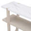 Narrow Console Table with Marble Effect Top, Retro Entryway Table with Open Shelf-1205398480