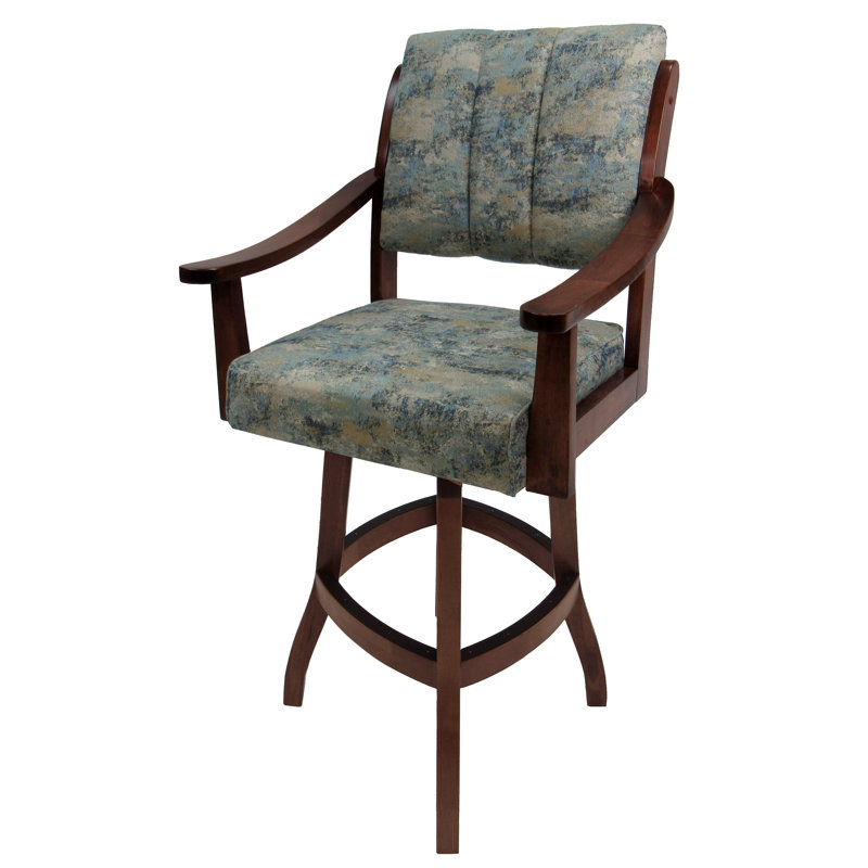 Tabouret de comptoir pivotant Valine, Brun, Tabouret de bar (assise de 30 po de hauteur)