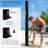 10 Gallon Solar Heated Outdoor Shower | 360° Rainfall & 6FT Handheld Sprayer | Freestanding Pool Shower with Foot Faucet | Hot & Cold Water Adjustment | Beach Garden Spa Shower with Protective Cover-126770762