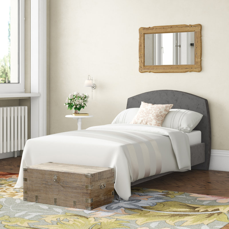 Tyrique Upholstered Bed, 100 x 200 cm, Black/Red, Bed Frame Only