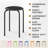 Set Of 6 Stacking Stools With Padded Seats, 17 Inch Standard Height Padded Stack Stools With Leather Surface, Portable Nesting Round Metal Stools For Home Kitchen Indoor Outdoor, Assorted Color, Pack Of 6-1825006555