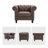 Fynlie 42.52“ Wide Tufted Faux Leather Chesterfield Chair Accent Chair-1551976319