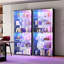 Vitrine 70,9 "à porte en verre T avec lumière RVB, armoire de rangement à 6 niveaux avec capteur de corps humain -2109808863