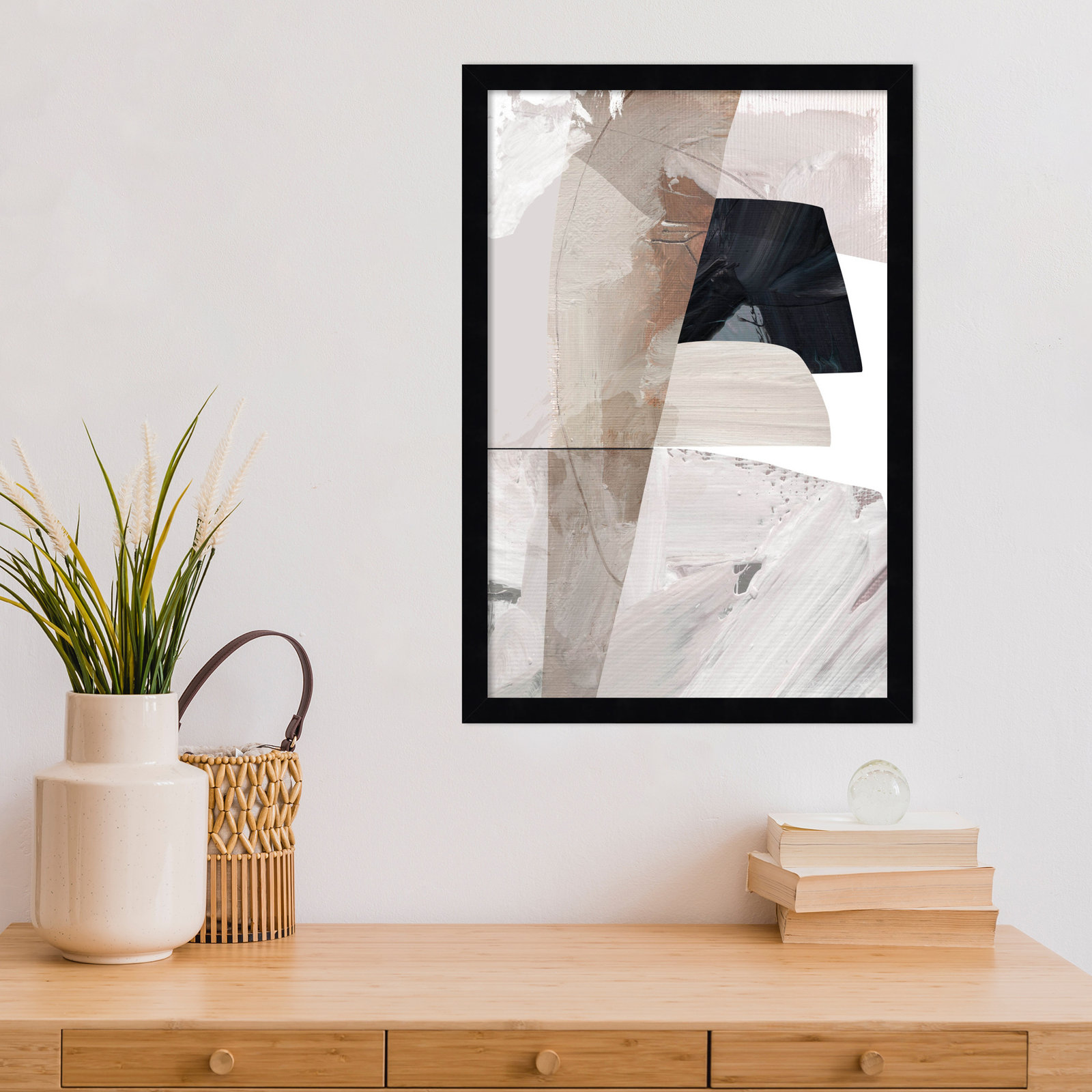 Caves by Dan Hobday Wood Framed Wall Art Print, Black, 21" H x 15" W