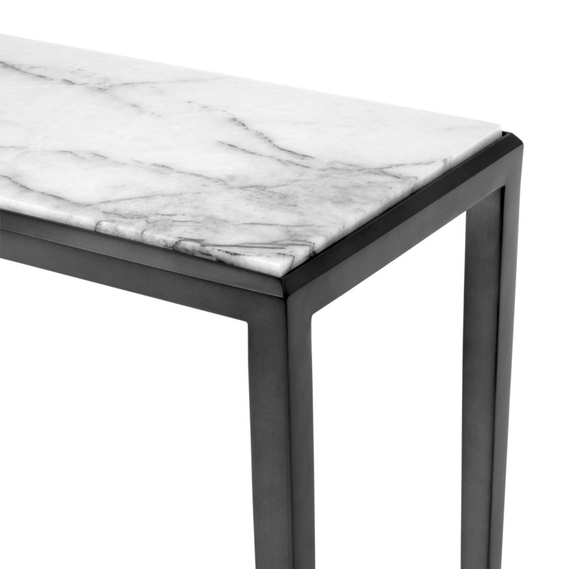 Henley 35'' W Marble Console Table, Bronze