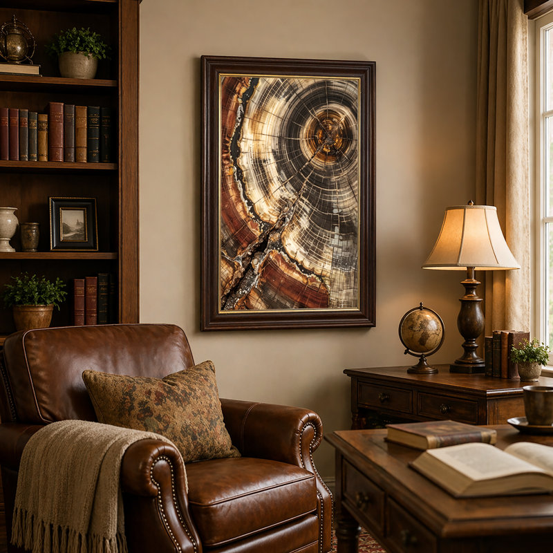 Art mural sur toile, "Cracked", 18"H x 12"W