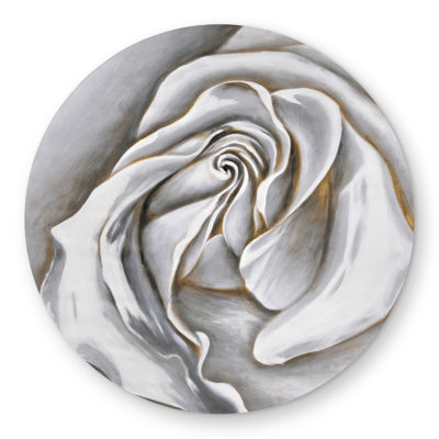 White Rose Delicate Rug - Romantic Office Outdoor Decor