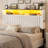 Full Size Storage Headboard, Velvet Upholstered Head Board With Led Lights & Charging Station, Adjustable Height, Easy Assembly, Modern Freestanding Headboard Only, Black-1299230418-1299230420