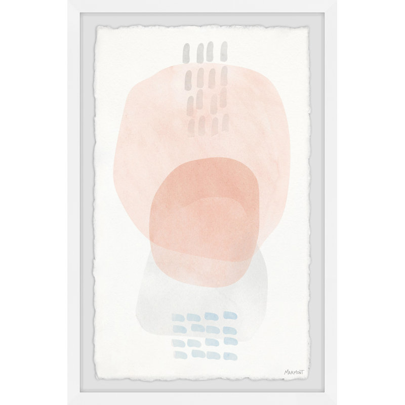Peach Over Peach - Single Picture Frame Painting, 61 cm H x 41 cm W  x 3.81cm D