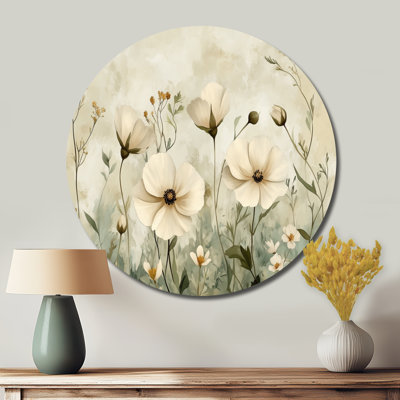 Neutral Cream Wildflowers I - Cream Meadow Wall Decor