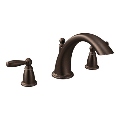 Garniture de robinet de baignoire romaine à deux poignées à fixer sur plateau Brantford
