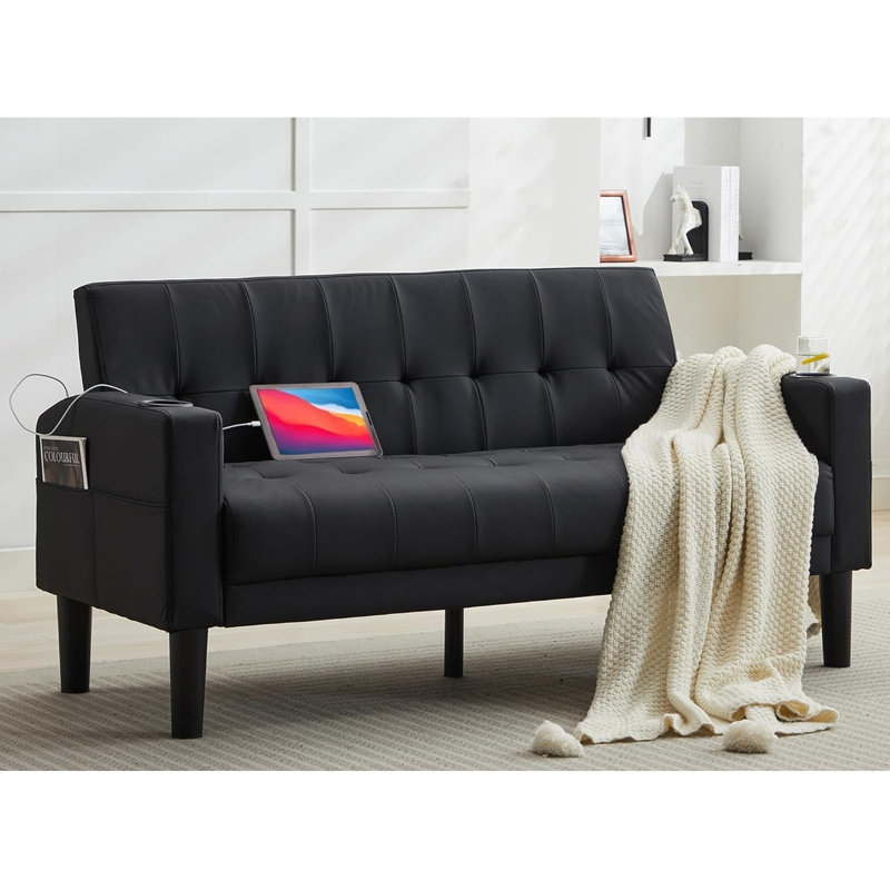 2 Seater Faux Leather Sofa
