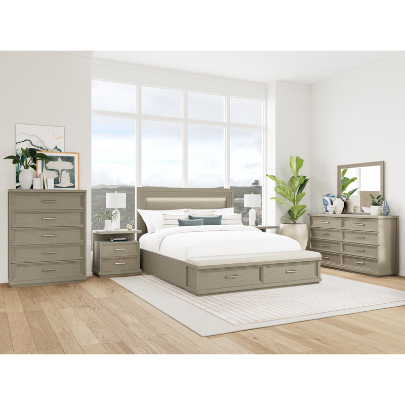 Commode double 8 tiroirs Kornegay, Queue d'aronde