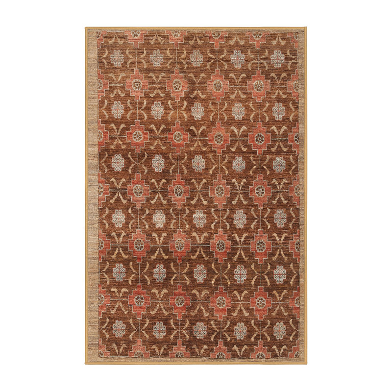 Tapis contemporain brun, Rectangle 2 pi x 3 pi