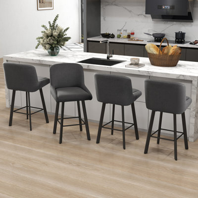 26"H Swivel Counter Height Bar Stools for Kitchen Island