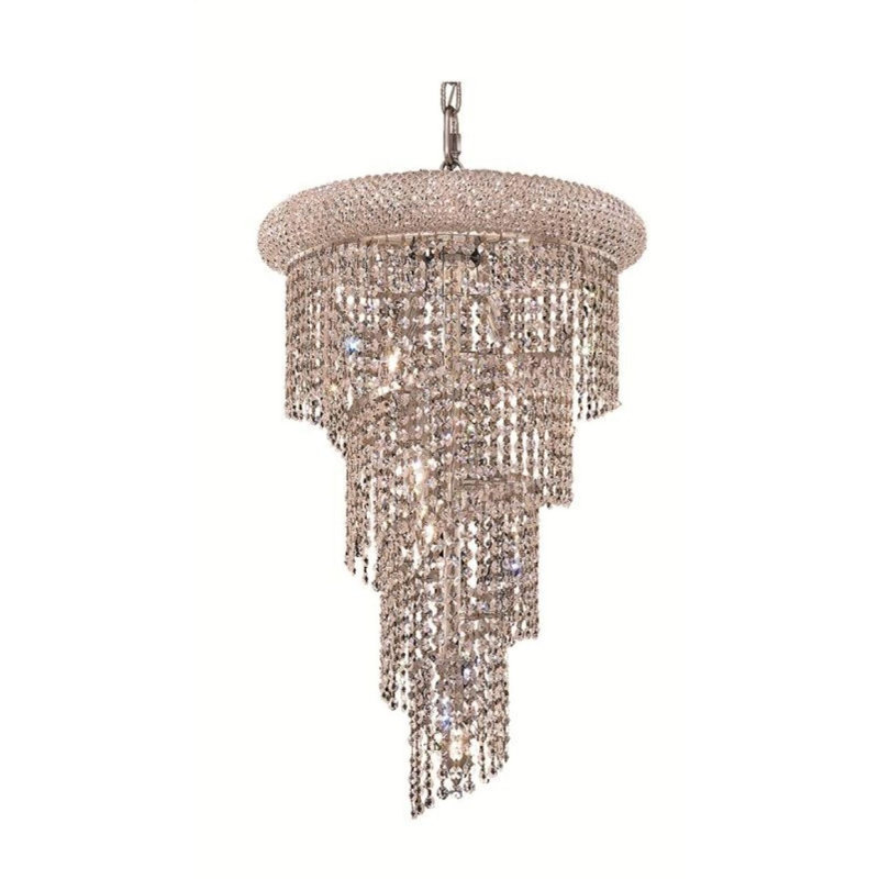 Zonia 8 - Light Dimmable Tiered Chandelier, Chrome