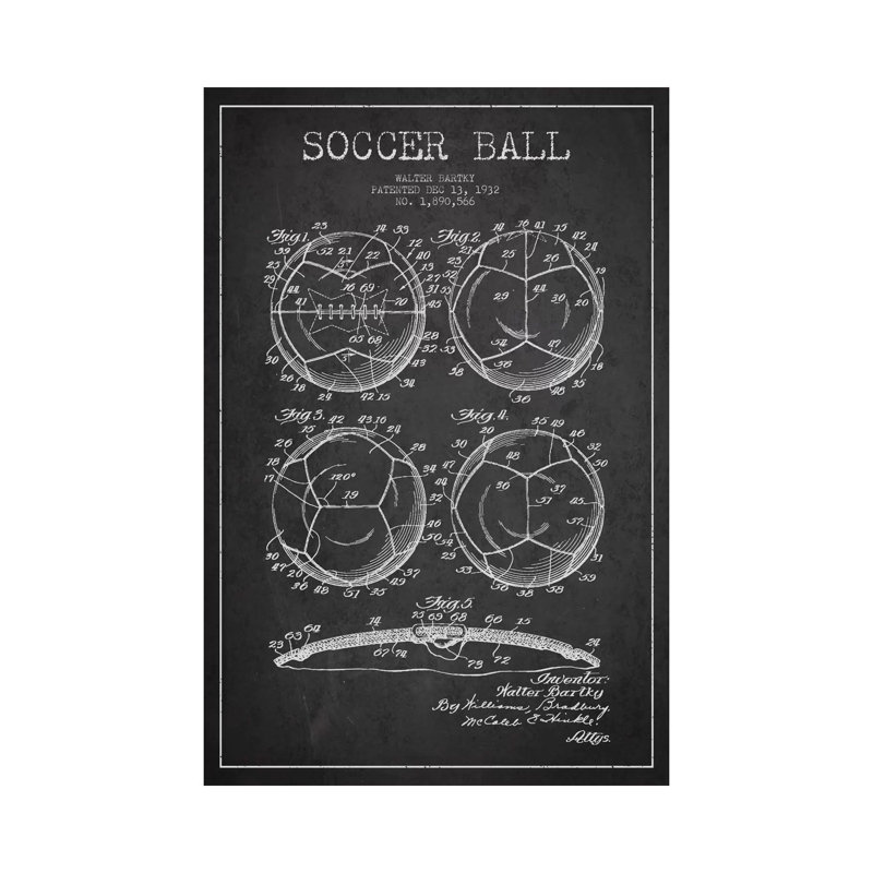 Bartky Soccer Ball by Aged Pixel - Wrapped Canvas Print, 66.04 cm H x 45.72 cm W x 1.91 cm D