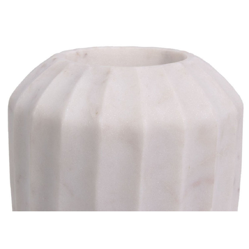 Flora Handmade Marble Table Vase, 13" H x 8" W x 8" D