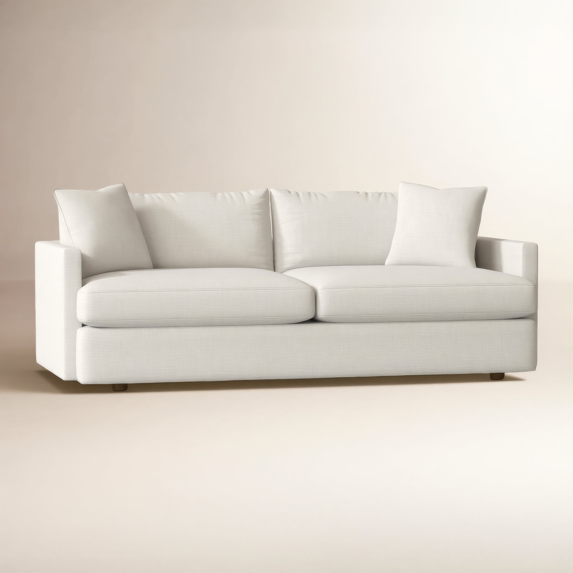 Fletcher 93" Recessed Arm Sofa, Conversation Pearl Performance Basketweave