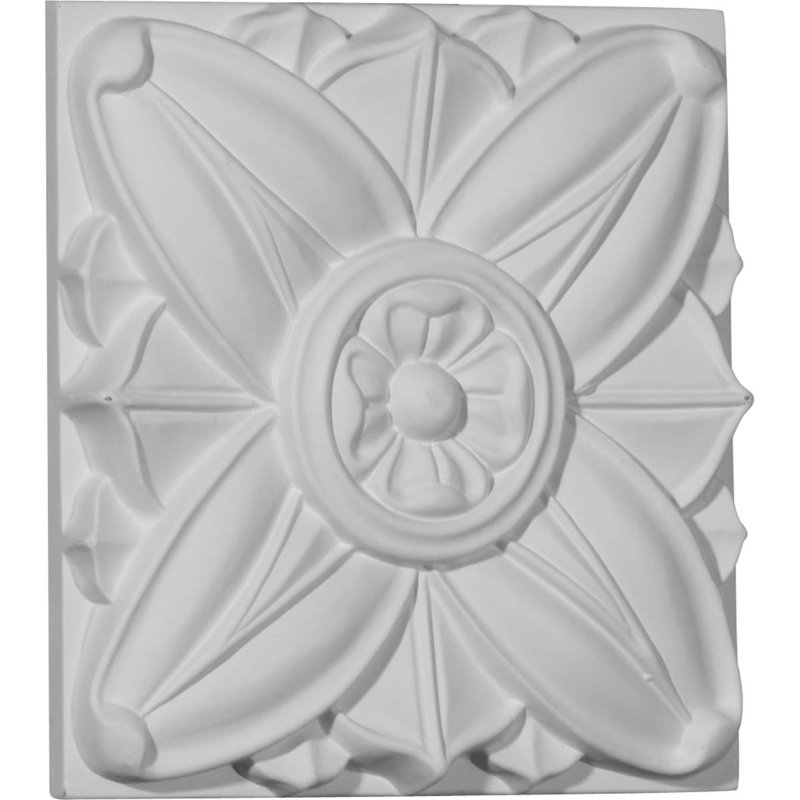 Grande rosette Fairfax H 5 7/8 po x l 5 7/8 po x H 5 7/8 po, L 8,875 po x H 8,875 po x P 0,75 po