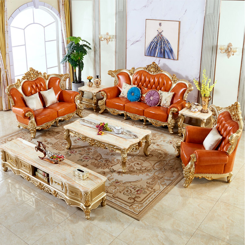 European-style retro sofa Upholstered 102.4 " Sofa