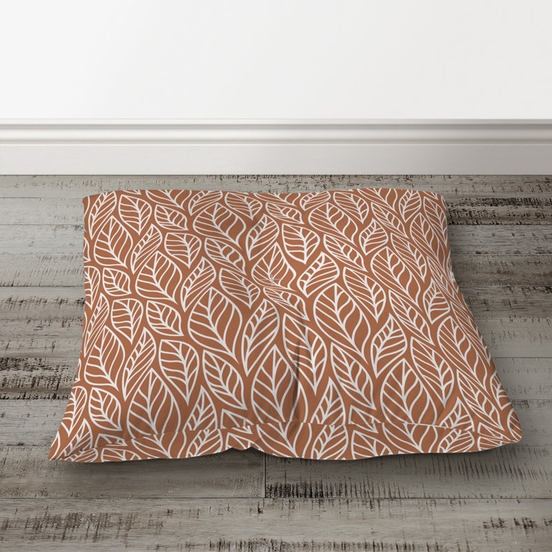  Copper Leaf Floor Pillow