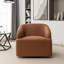 Fauteuil demi-tonneau rotatif en simili cuir Andretta-1428319674