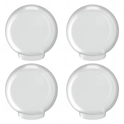 Solus 6" Smooth Acrylic Globes with Screw Neck - No Fixture Included