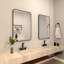 Miroir de salle de bain mural avec cadre l 24 po x H 36 po Cozy-514696199-515628768