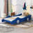 Race Car-Shaped Platform Bed With Wheels-1431291097