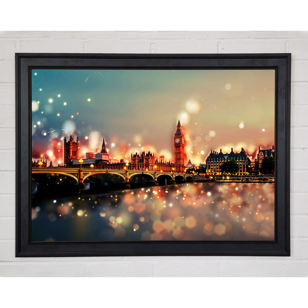 Bokeh London Houses Of Parliament Gerahmter Druck