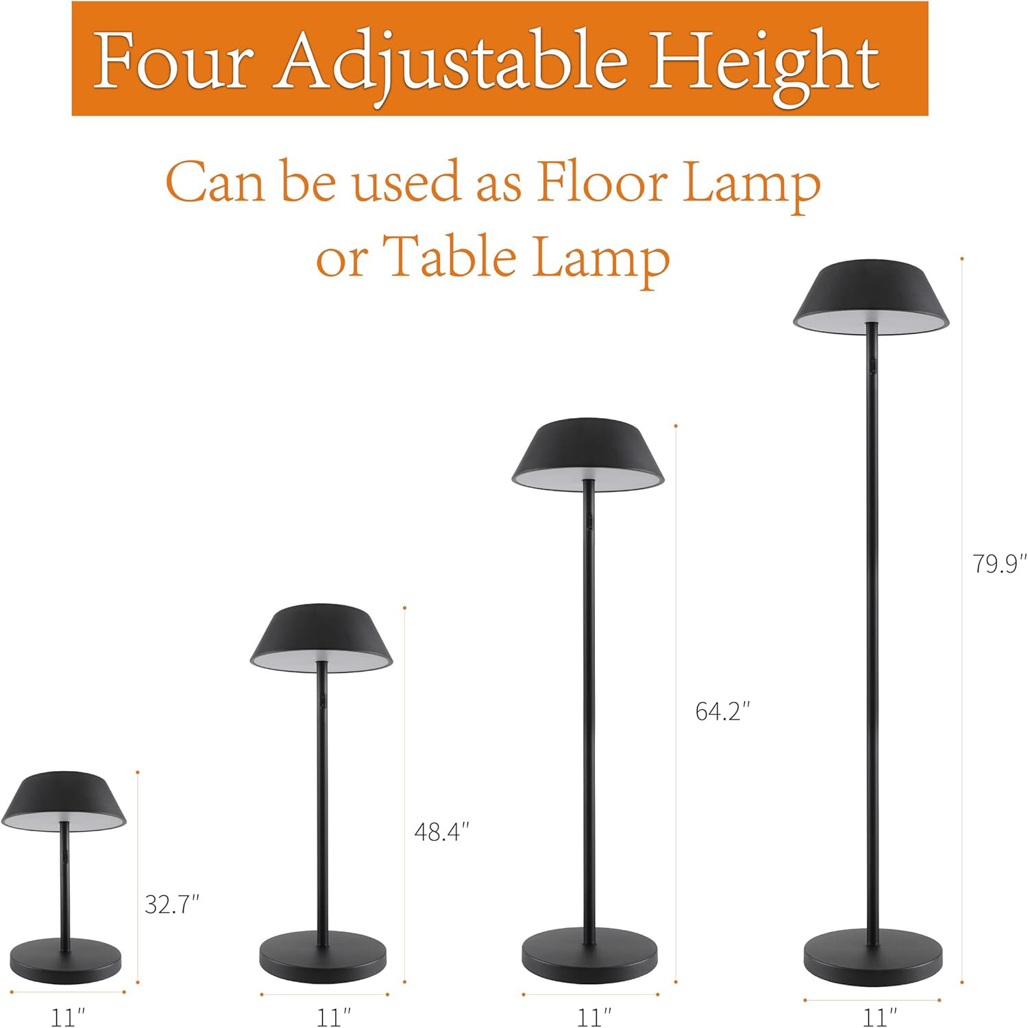 Bell Union LLC. Outdoor Solar Powered Floor Lamp For Patios, Decks ...